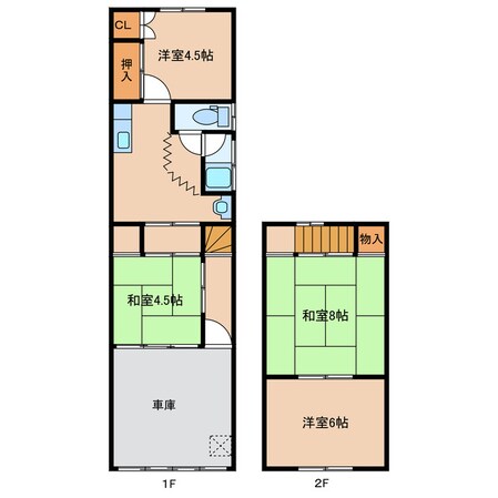 西連棟借家の物件間取画像